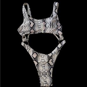 Snakeskin Print Swimsuit